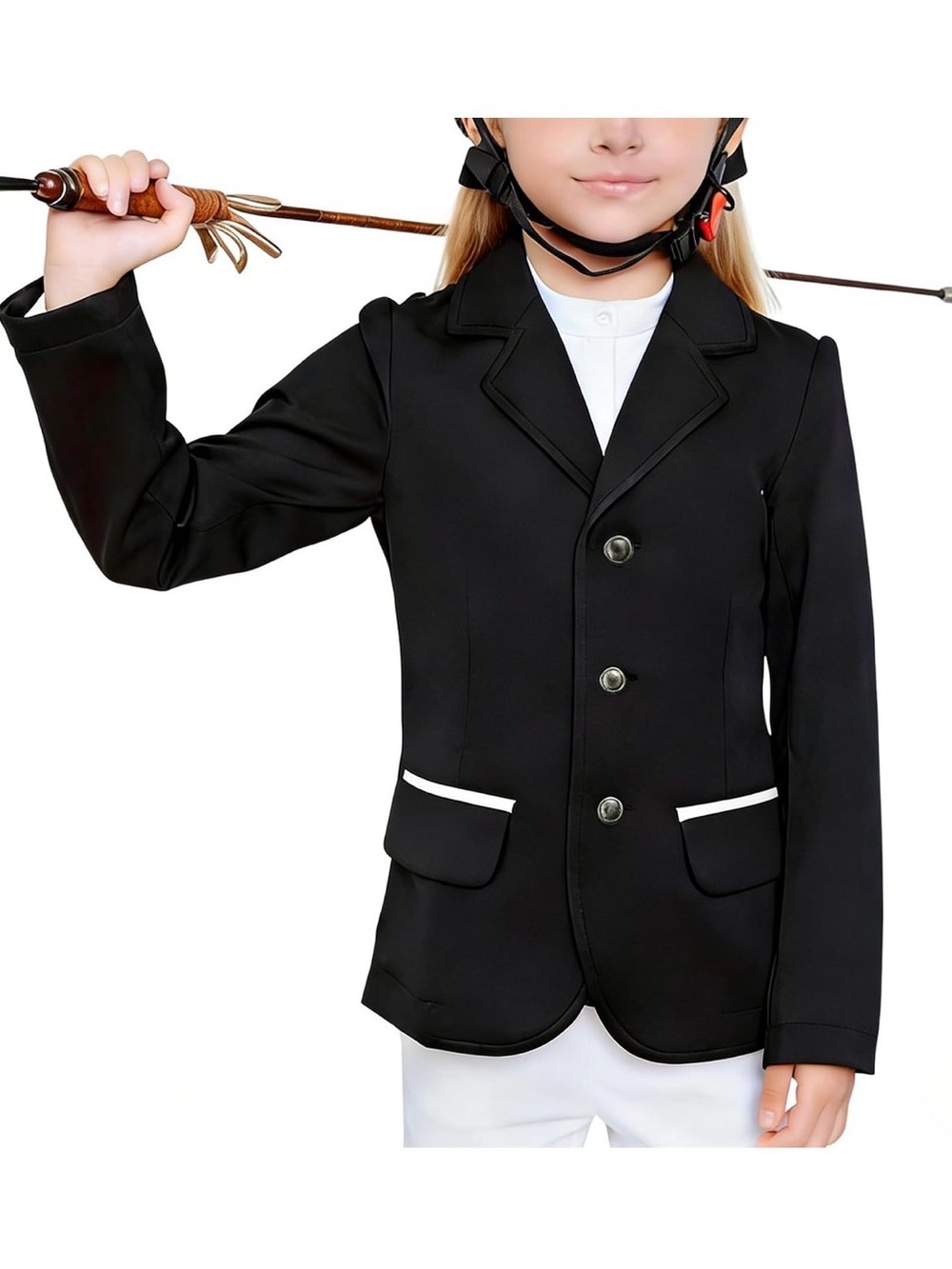 Kids Unisex Equestrian Show Jacket Black Riding Coat Size Small NWT